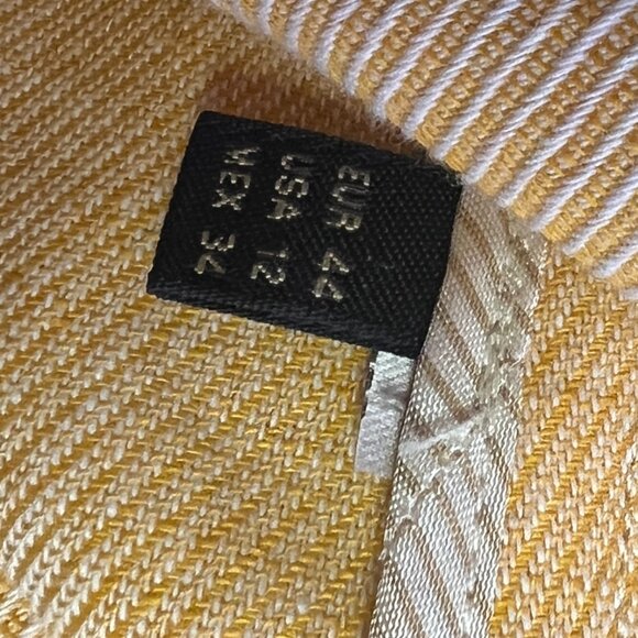 Women's MASSIMO DUTTI Yellow Tan Blazer SuitJacket Size 10 - Picture 4 of 5